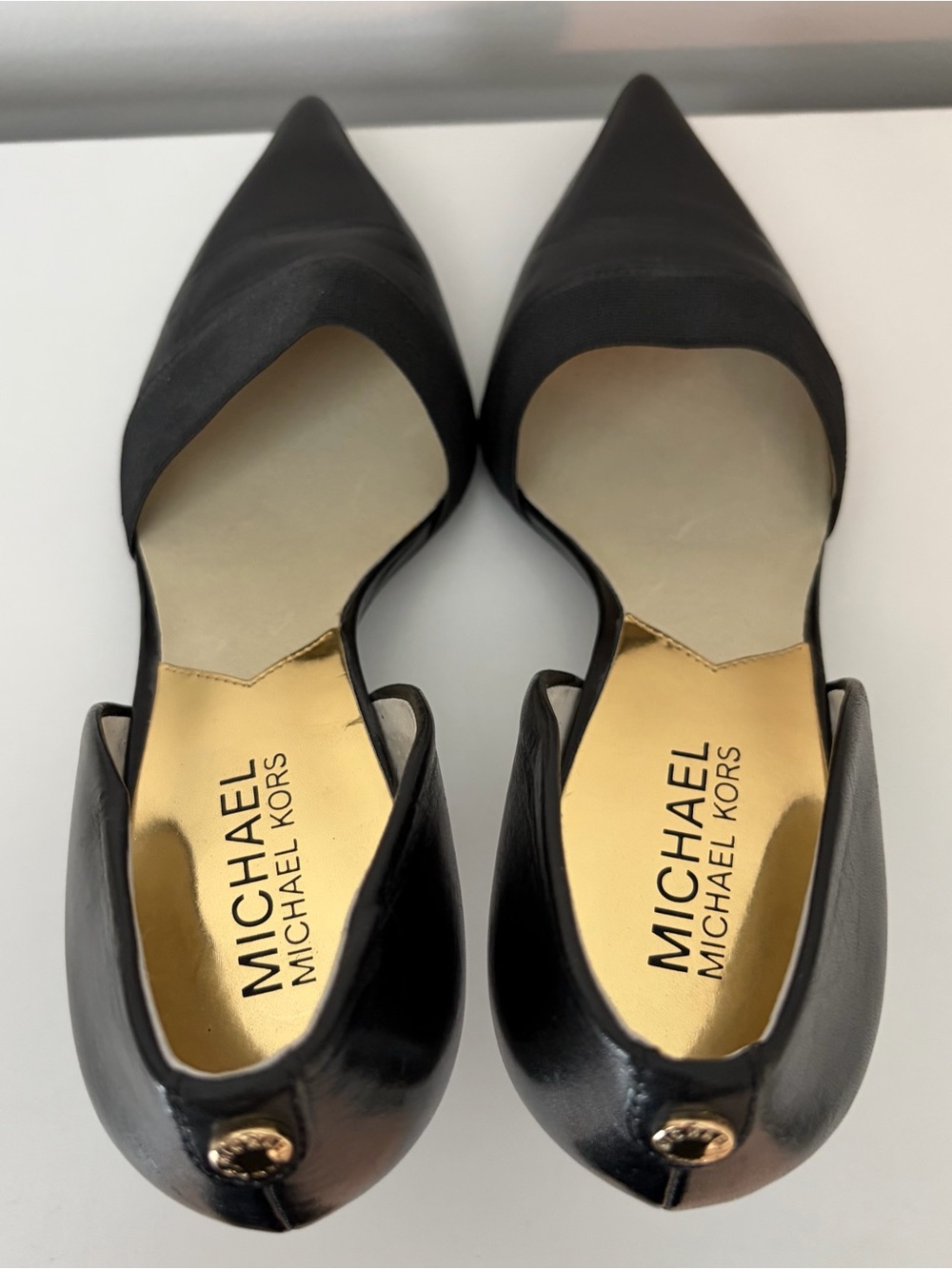 NWOT Michael Kors Wendy Black Leather Pointed D'Orsay Pumps - Picture 7 of 8